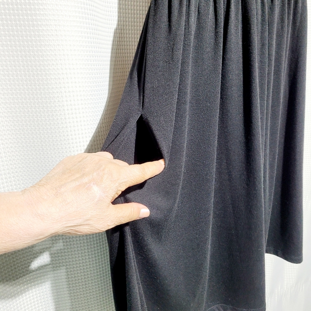 The Limited Little Black Midi Jersey Dress (XL) - Picture 3 of 12